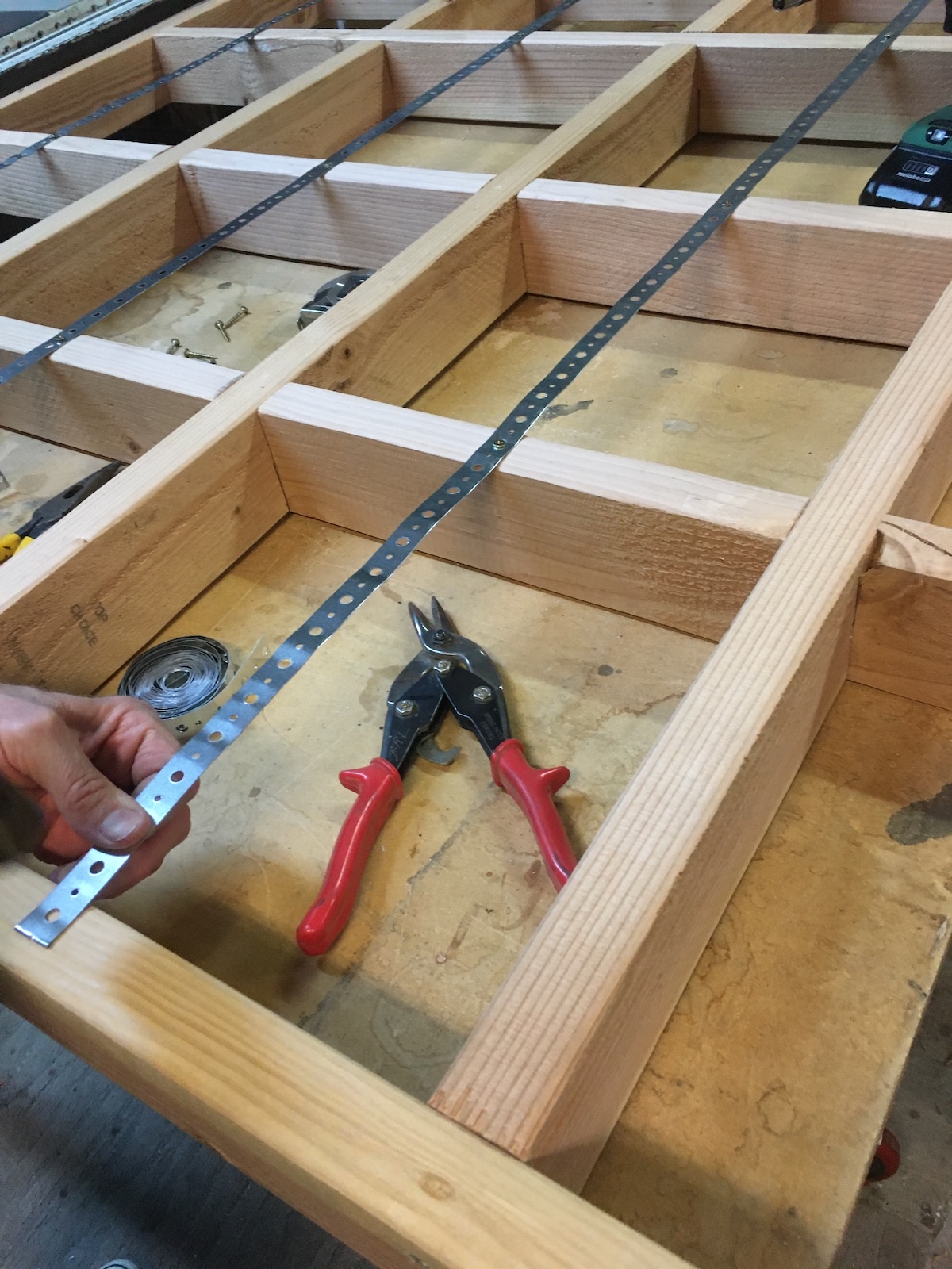 Grid panel construction in progress