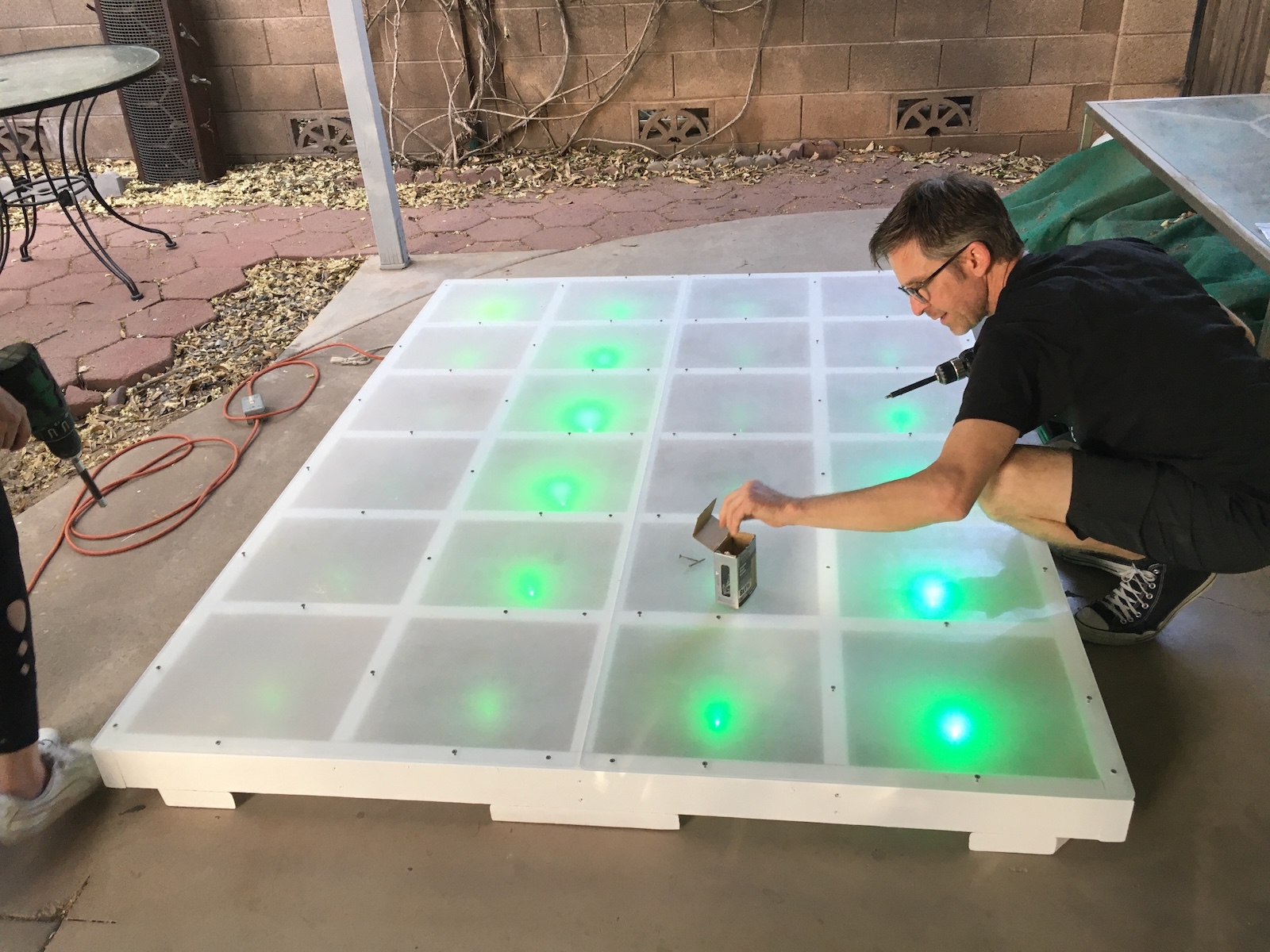 IMG_1936.jpeg Testing color patterns on LED display